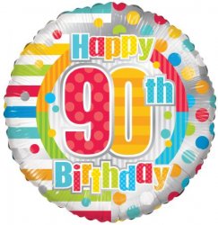 90th Birthday Dots & Lines