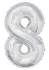 Number 8 Silver Shape PKGD Number 8 Silver Shape PKGD