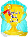 Worlds Best Dad Trophy 9"