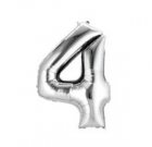 Number 4 Silver Shape PKGD Number 4 Silver Shape PKGD