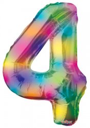 Number 4 Multicolor Shape PKGD