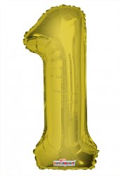 Number 1 Gold Shape 14” PKGD