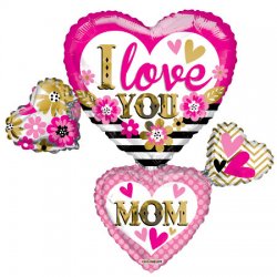 I Love You Mom Many Hearts