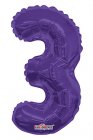 Number 3 Purple Shape 14” PKGD