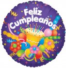 Feliz Cumpleanos Cake & Streamers 9"