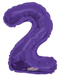 Number 2 Purple Shape 14” PKGD