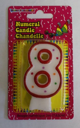 "8" Candle - Click Image to Close