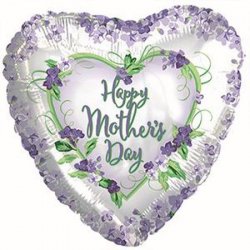 Happy Mother's Day Violets and Greens