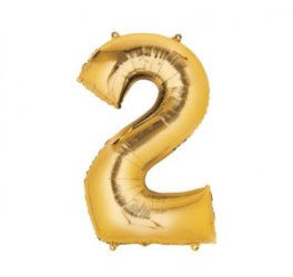 Number 2 Gold Shape PKGD