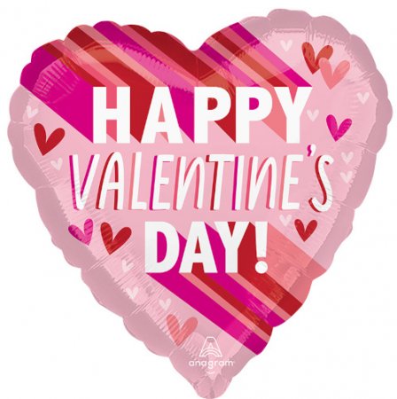 Happy Valentine's Day Stripes on Stripes - Click Image to Close