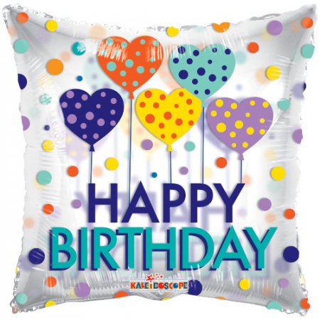 Happy Birthday Balloon Hearts - Click Image to Close