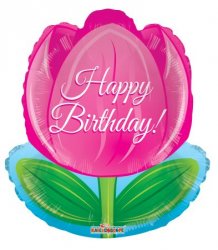 Happy Birthday Tulip Shape