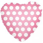 Pink w/ White Polka Dots 9"