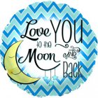 Love You to the Moon Blue
