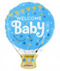 Welcome Baby Blue Shape