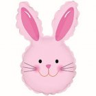 Happy Bunny Head Pink 12"