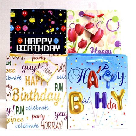 Large Matte Birthday Gift Bag - Click Image to Close