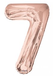Number 7 Rose Gold Shape PKGD