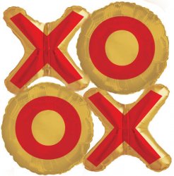 XOXO Red & Gold 12" X