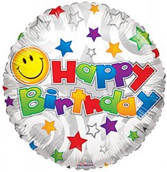 Birthday Smiley White