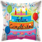 Feliz Cumpleanos Pastel Transparent 9"