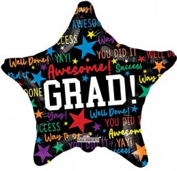 Grad Star w/Message Gelli