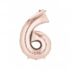 Number 6 Rose Gold Shape PKGD