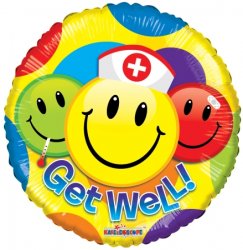 Get Well Smiley 9"