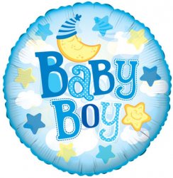 BABY BOY MOON CLEARVIEW 9"