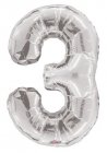 Number 3 Silver Shape PKGD Number 3 Silver Shape PKGD