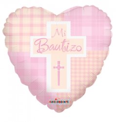 Mi Bautizo Pink 9" X