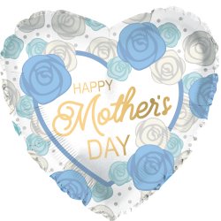 Happy Mother's Day Blue & Silver