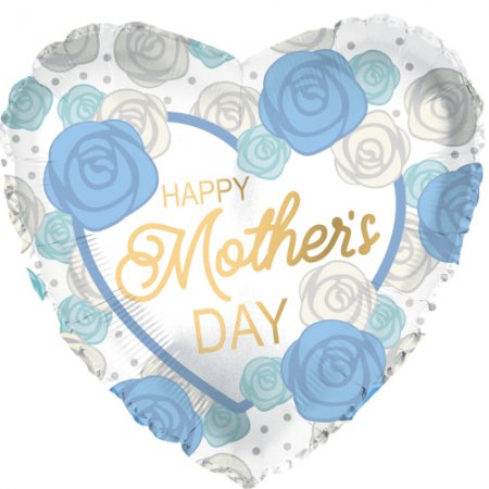 Happy Mother's Day Blue & Silver - Click Image to Close