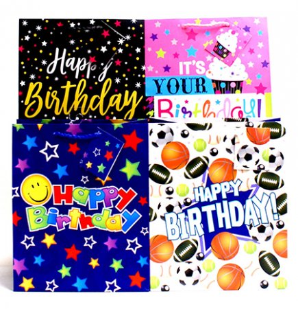 XL Matte Birthday Gift Bag - Click Image to Close