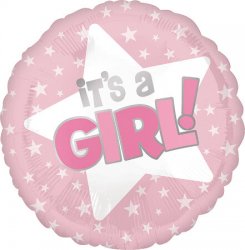 It's A Girl Pink Star