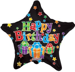 Happy Birthday Big Dots Black Star