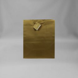 Medium Solid Matte Gold Gift Bag