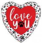 Love You Paw Prints