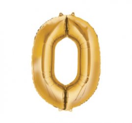 Number 0 Gold Shape PKGD