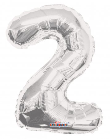 Number 2 Silver Shape 14” PKGD - Click Image to Close