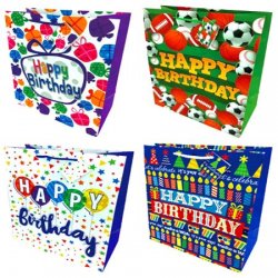 Large Matte Birthday Gift Bag