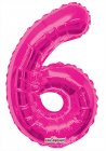 Number 6 Hot Pink Shape 14” PKGD