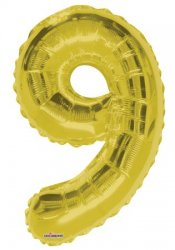 Number 9 Gold Shape PKGD