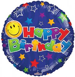 Birthday Smiley Blue