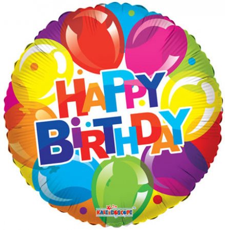 Birthday Shiny Balloons 9" - Click Image to Close