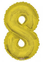 Number 8 Gold Shape PKGD