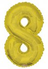 Number 8 Gold Shape PKGD Number 8 Gold Shape PKGD