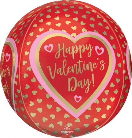 Happy Valentine's Golden Hearts Orbz - Click Image to Close