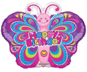 HB Colorful Butterfly Shape 12”