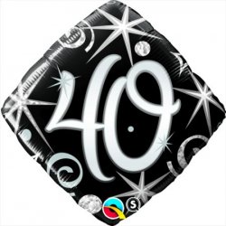 40th Elegant Sparkle Swirl PKGD x